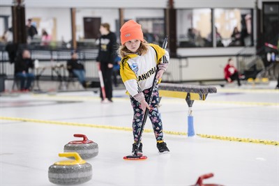 Girl curling